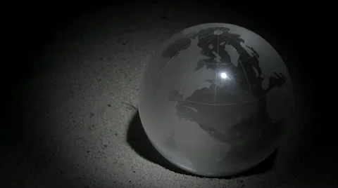 Globe in the desert Stock Footage 10743865
