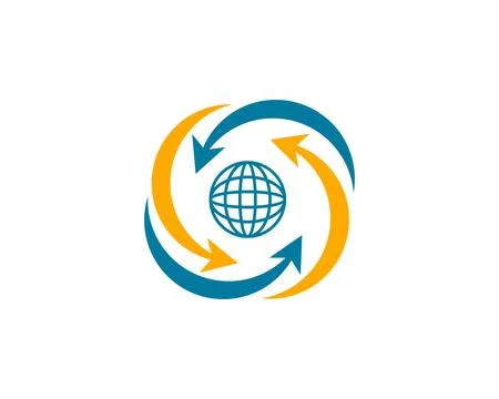 Globe design logo template Stock Illustration