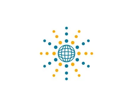 Globe design logo template 库存插图