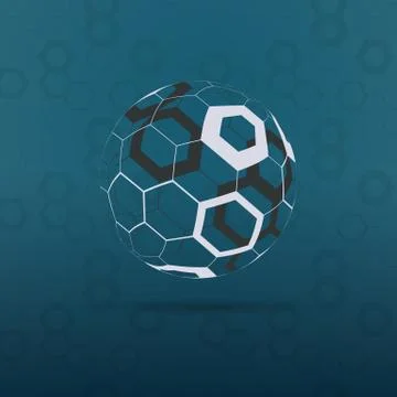 Globe Design Vector Illustration - Hexagonal Surface Pattern Stockillustratie