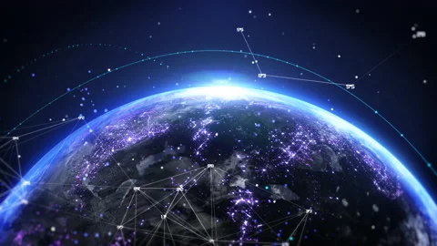 Globe digitalization data connection futuristic technology Stock Footage 209270118