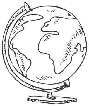 Globe doodle Stock Illustration