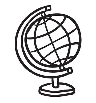 Globe Doodle illustration of globe vector Illustrazione stock
