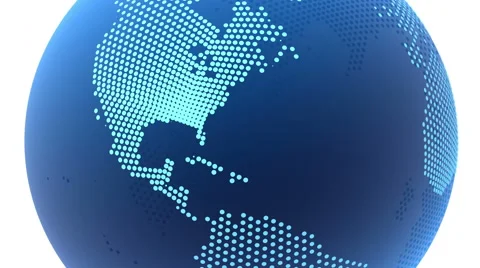 Globe with dots, seamless rotating Stock Footage 56330115