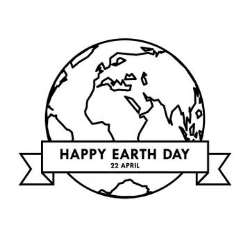 Globe Earth for 22 april. Vector illustration. Stock Illustration