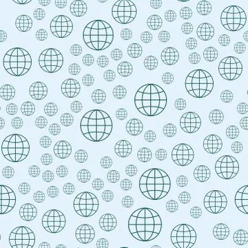 Globe earth geography element seamless pattern planet map education symbol Illustrazione stock
