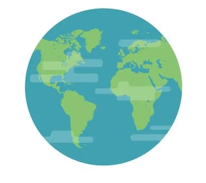 Globe earth isolated vector illustration Stock Illustration