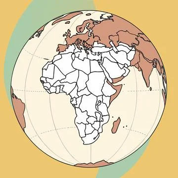 Globe earth map with continents icon with continent map Stock Illustration