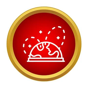 Globe earth map icon illustrating global communication Stock Illustration