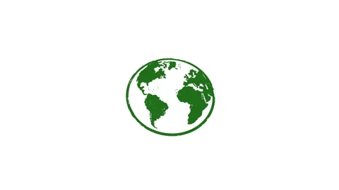 Globe earth planet stamp and stamping isolated animation Stock Footage 331074305