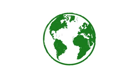 Globe earth planet stamp and stamping isolated Stock Footage 331074311