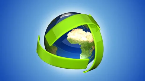 Globe earth recycling HD loop Stock-Footage 5549814