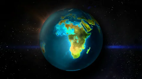 Globe Earth Shine Looping Animation 4K (Ultra HD) resolution Stock Footage 38166473