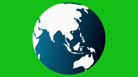 Globe earth spinning rotation animated Stock Footage 282147598