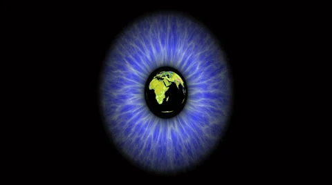 Globe in eye Stock Footage 1011317