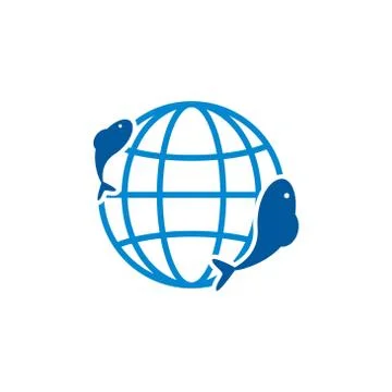 Globe fish vector design template illustration Stock Illustration