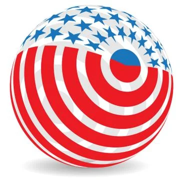 Globe flag Illustrazione stock