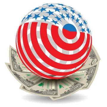 Globe flag Stock Illustration