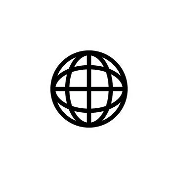 Globe Flat Vector Icon Stock Illustration