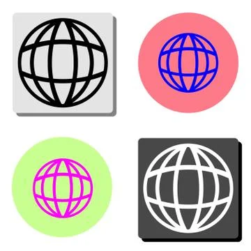 Globe. flat vector icon Stock Illustration