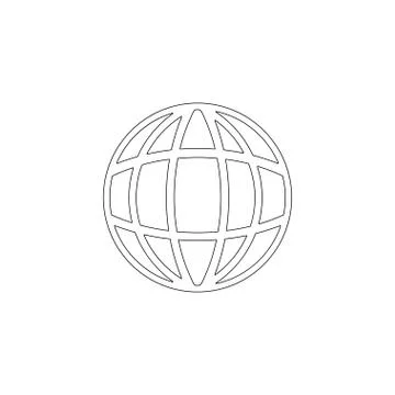 Globe. flat vector icon Stock Illustration