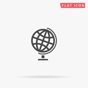 Globe flat vector icon Stock Illustration