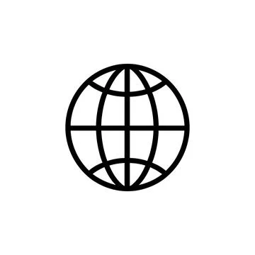 Globe Flat Vector Icon Stock Illustration