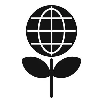 Globe flower showing concept of global growth Stock Illustration