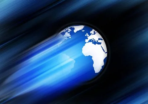 Globe Flying into the future the globe for your design Copyright: xZoonar.... Stock Photos