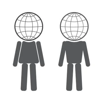 Globe in the form of people Stock Illustration