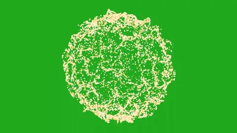 Globe formation with tiny particles on green screen background Stock Footage 273295545