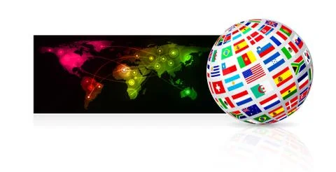 Globe frome flag Stock Illustration