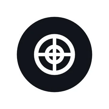 Globe Global Icon Black Circle Button Business Finance Symbol Vector Stock Illustration