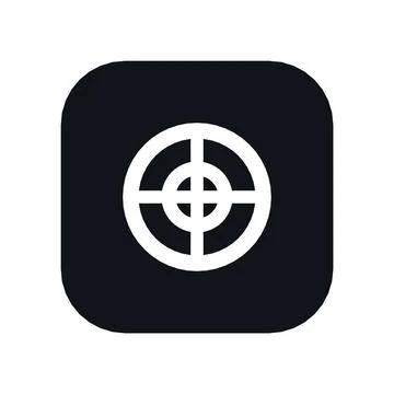 Globe Global Icon Black Rounded Square Button Business Finance Symbol Vector Stock Illustration
