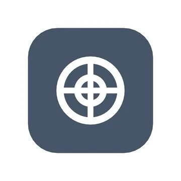 Globe Global Icon Color Rounded Square Button Business Finance Symbol Vector Stock Illustration