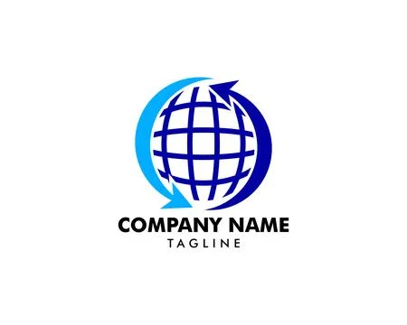 Globe Global Sphere Exchange Logo Stock Illustration
