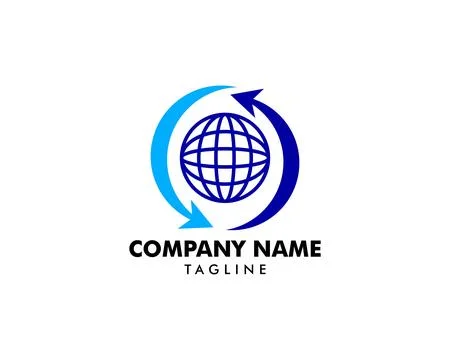 Globe Global Sphere Exchange Logo 库存插图