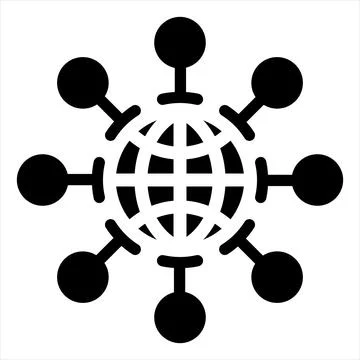 Globe glyph icon vector illustration isolated on white background Stock Illustration