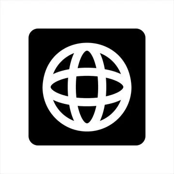 Globe glyph icon vector illustration isolated on white background Stock Illustration