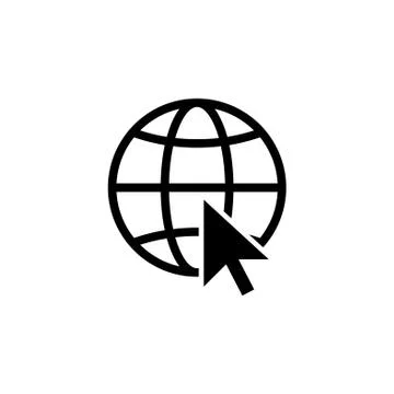 Globe (go to web) icon. Vector design Stock Illustration