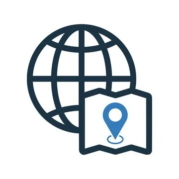 Globe, gps, map icon. Simple editable vector graphics. Stock Illustration