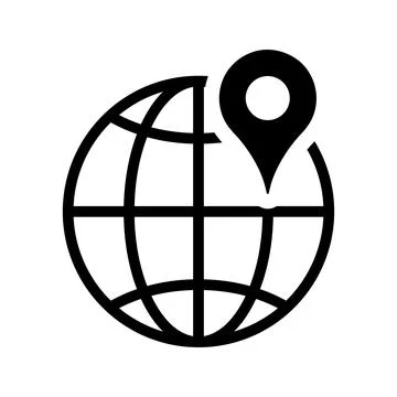 Globe, gps, map, seo, location icon. Stock Illustration