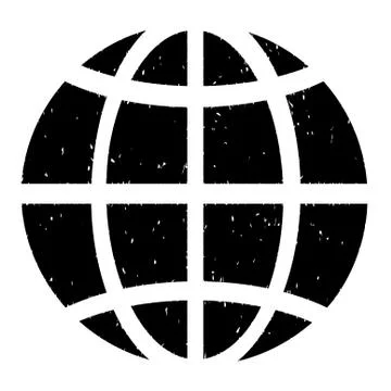 Globe Grainy Texture Icon Illustrazione stock
