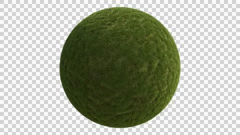 Globe Grass landscape no background Stock Photos