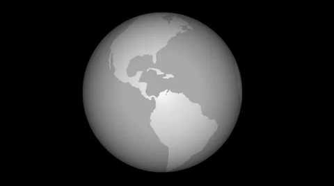 Globe in gray and white Stock-Footage 2912978