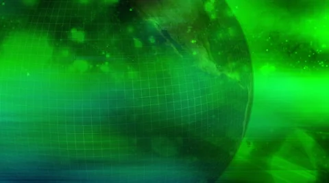 Globe Green abstract backgrounds Stock Footage