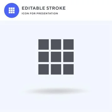 Globe Grid icon vector, filled flat sign, solid pictogram isolated on white,  스톡 일러스트