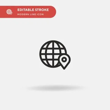 Globe Grid Simple vector icon. Illustration symbol design template for web mo 스톡 일러스트