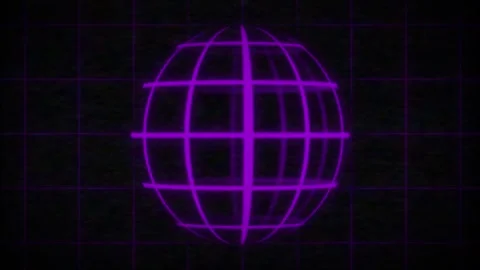 Globe grid sphere. Striped 3D sphere, geometry globe, earth latitude Stock Footage 242507448