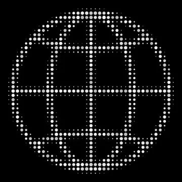 Globe Halftone Icon Stock Illustration